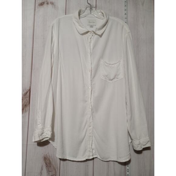 American Eagle Shirt Mens XL Linen Blend Button Up Long Sleeve Pocket Lightweigh - Picture 1 of 8